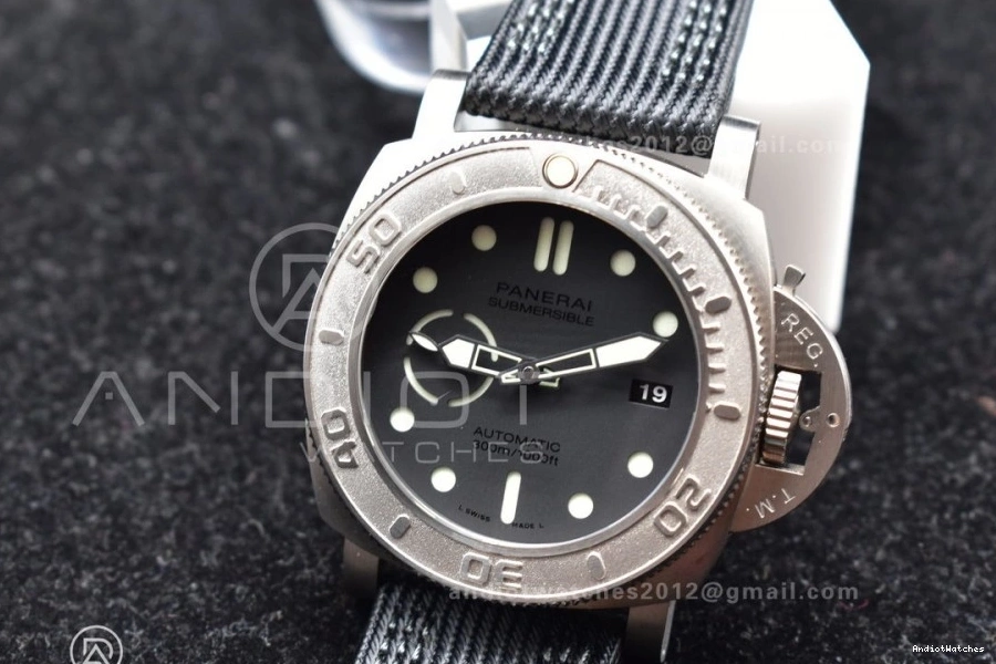 Mike Nylon 1:1 Black Strap on VSF 996 Black Horn Edition PAM984 P.9010 FastDry Clone Best Submersible Dial 0210